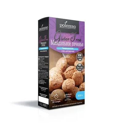 POLEZZNO Смесь для выпечки Миндальное печенье без глютена