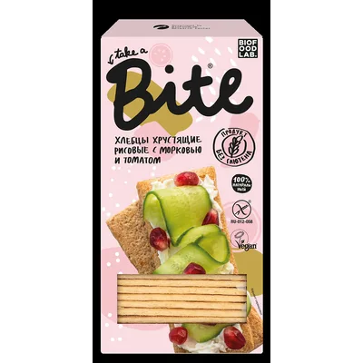 Bite Хлебцы хрустящие рисовые с морковью и томатом БФЛ