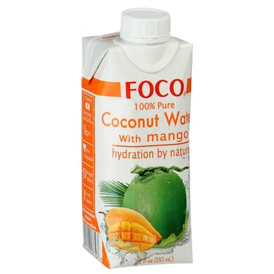 ЭП Вода кокосовая с манго FOCO 330 мл Tetra Par