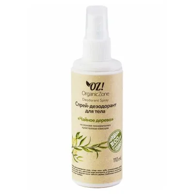 Organic Zone Спрей-дезодорант для тела с эфирными маслами Чайное дерево