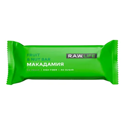 R.A.W. Орехово-Фруктовый батончик Макадамия