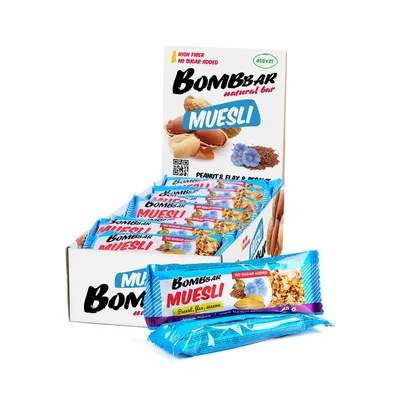 BOMBBAR Батончик мюсли 45 г Арахис