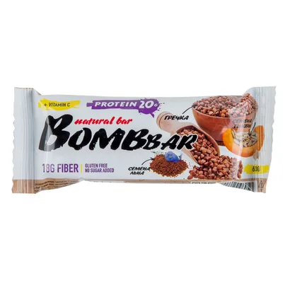 BOMBBAR Батончик неглазированный 60 г Гречишный