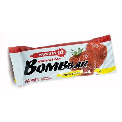 BOMBBAR Батончик неглазированный 60 г Клубника