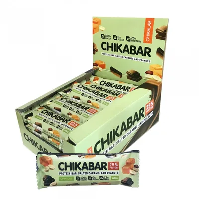 BOMBBAR CHIKALAB Батончик глазированный 60 г с начинкой Арахис