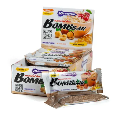 BOMBBAR Батончик неглазир 60 гр Овсяный