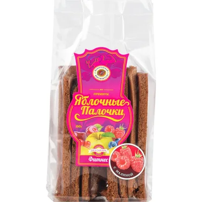 Традиция Яблочные палочки без сахара с малиной