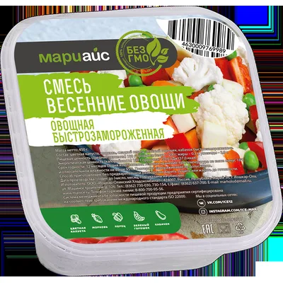 Смесь овощная Весенние овощи быстрозамороженная