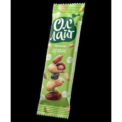 Ол лайт Батончик фруктово-ореховый Арахисовый