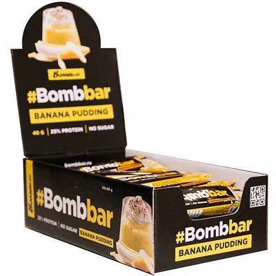 BOMBBAR Батончик глазированный 40 г Банановый пудинг