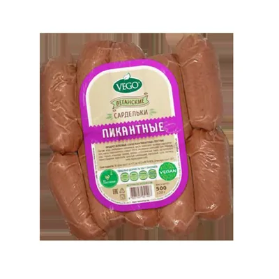 Продукт растительный "Сардельки "Пикантные"