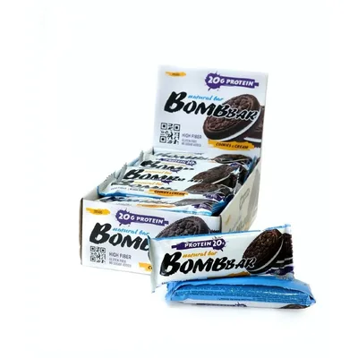 BOMBBAR батончик неглазированный 60 г Печенье-крем