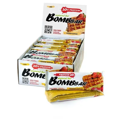 BOMBBAR батончик неглазированный 60 г Венские вафли