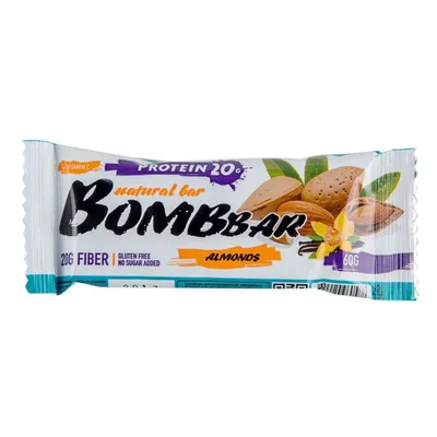 BOMBBAR Батончик неглазированный 60 г Миндаль-ваниль
