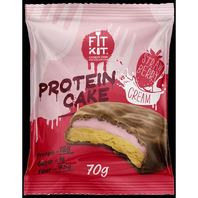 FK Protein cake 24х70г (Клубника со сливками)