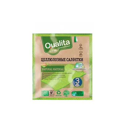 QUALITA Салфетки влаговпитывающие Eco life 3шт. /40