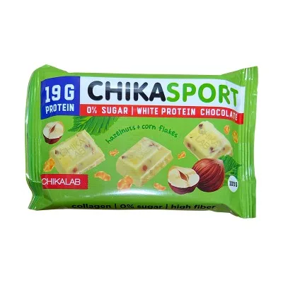 BOMBBAR CHIKALAB Белый шоколад с фундуком и кукурузными чипсами