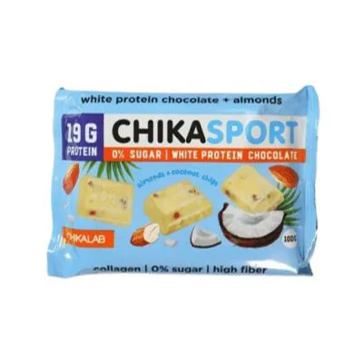 BOMBBAR CHIKALAB Шоколад белый с миндалем и кокосовыми чипсами