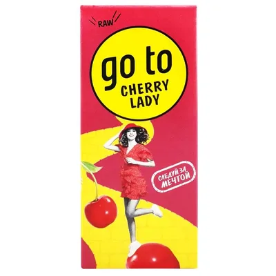 Шоколадный батончик Cherry lady (Вишня и кешью) 45 гр. RAWTOGО