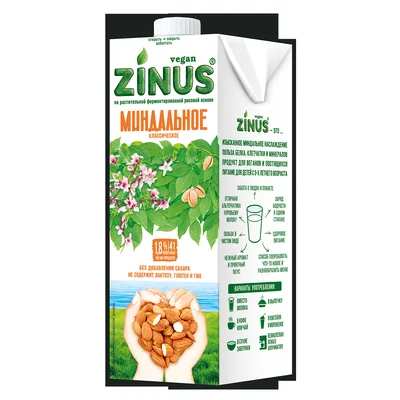ZINUS - moloko миндальное 1л ТВА