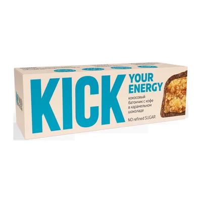 Батончик KICK кокосовый с кофе