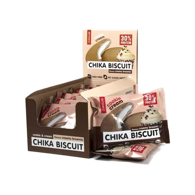 CHIKALAB Печенье неглазированное с начинкой 50 гр (Сливочный брауни)