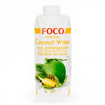 ЭП Вода кокосовая с соком ананаса "FOCO" 330 мл Tetra Pak