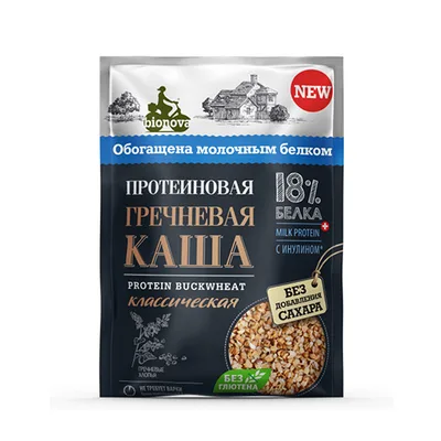 Bionova Каша протеиновая быстрого приготовления гречневая классическая
