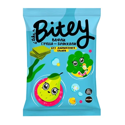 Bite Детские вафли "Груша-брокколи"