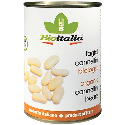 Bioitalia Фасоль белая консервированная