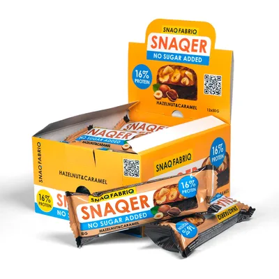 SNAQ FABRIQ Батончик глазированый 50гр Фундук-Карамель