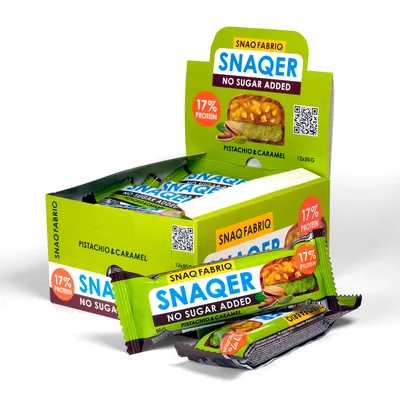 SNAQ FABRIQ Батончик глазированый 50гр Фисташка-Карамель