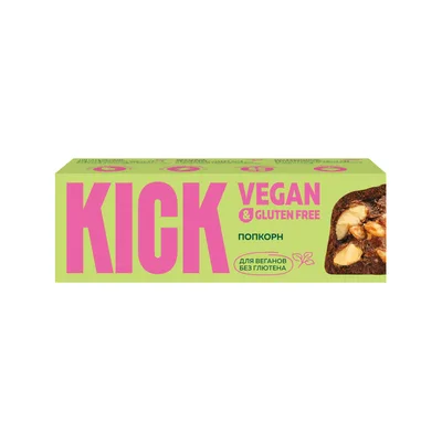 Батончик KICK с воздушным рисом и арахисом темный шоколад