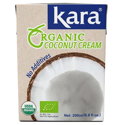 Органические кокосовые сливки KARA 24%  200 мл ИНДОНЕЗИЯ