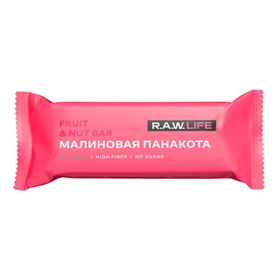 R.A.W. Орехово-Фруктовый батончик Малиновая панакота
