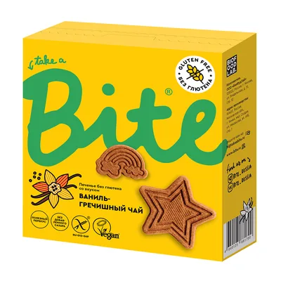 Bite Печенье безглютеновое "Ваниль-гречишный чай"
