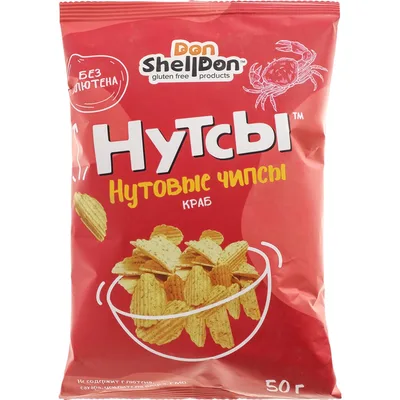 Дон Шелдон. Чипсы нутовые "Нутсы" краб