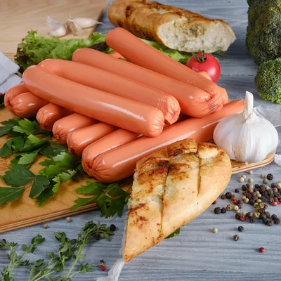 Индее4ка Домашняя премиальная Сосиски из мяса филе индейки Халяль