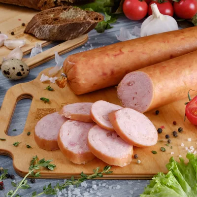 Индее4ка Домашняя премиальная Колбаса полукопченая из мяса филе индейки Халяль