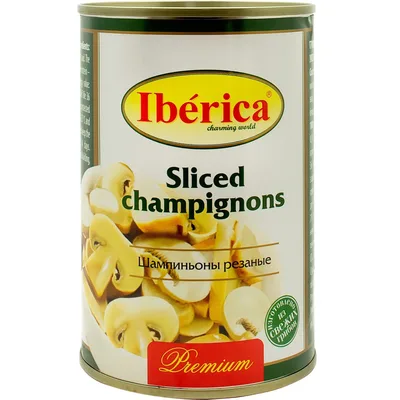 Iberica Шампиньоны резаные 425мл, ж/б
