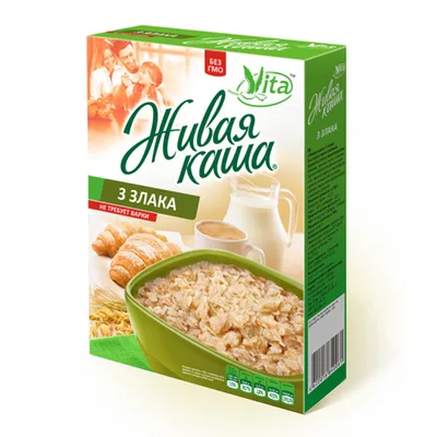 Vita Family Каша живая 3 ЗЛАКА. Хлопья цельнозерновые с проростками