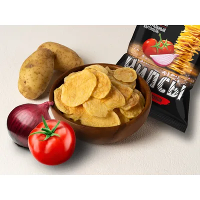 НЬЮТОН Чипсы картофельные с томатом и луком