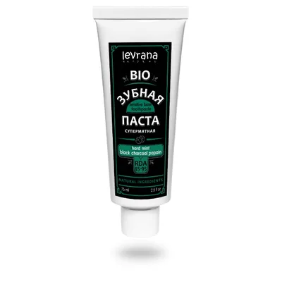 ЛЕВРАНА Зубная паста «Hard mint & black charcoal & papain»