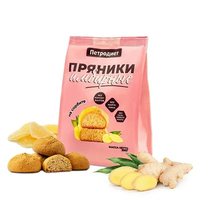 ПетроДиет Пряники имбирные на сорбите