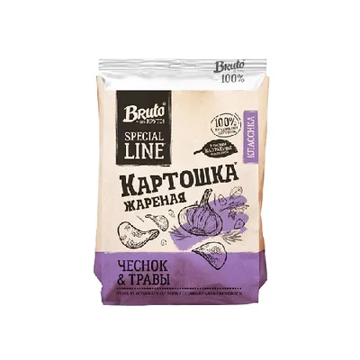 БРУТО КРАФТ Картошка жареная чеснок и травы