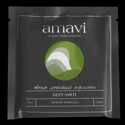 AMAVI Шоколад"Горький"БЕРГАМОТ"