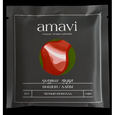 AMAVI Шоколад"Горький"Вишня/Лайм"