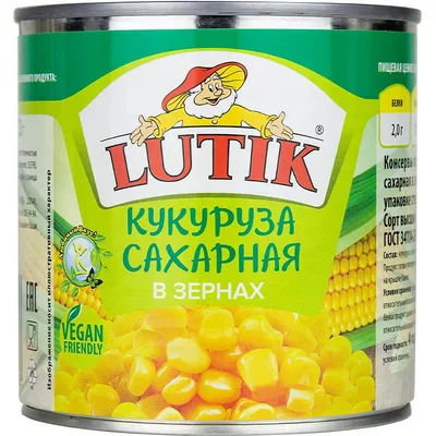 LUTIK Кукуруза отборная сахарная в зернах