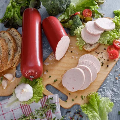 Индее4ка Домашняя премиальная Колбаса вареная из мяса филе индейки Халяль