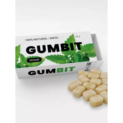 Натуральная жвачка «GUMBIT» со вкусом «Мята»